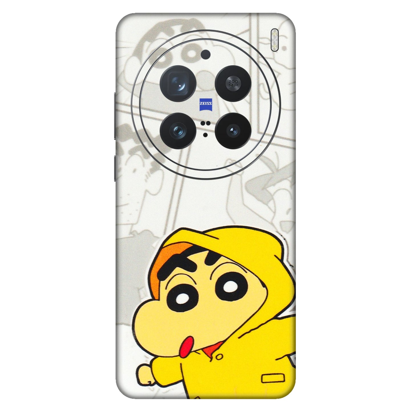 VIVO Z/V/X/T/U/S Series Phone Skins (All Models) - Yellow Shinchan Comic - 3D Embossed Finish (L-246) Vivo X200 Pro (5G)