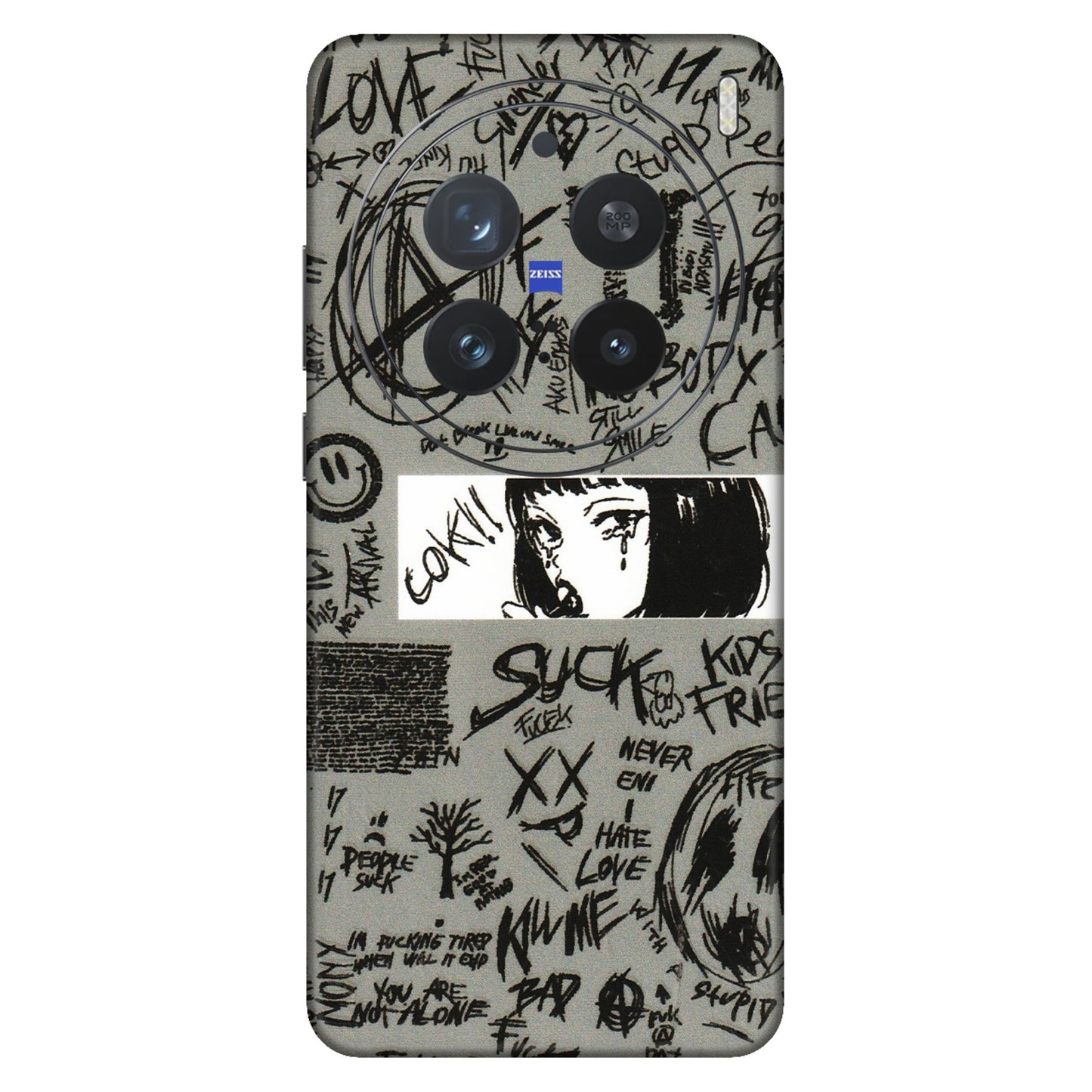 VIVO Z/V/X/T/U/S Series Phone Skins (All Models) - Never Have Love Anime - 3D Embossed Finish (L-260) Vivo X200 Pro (5G)