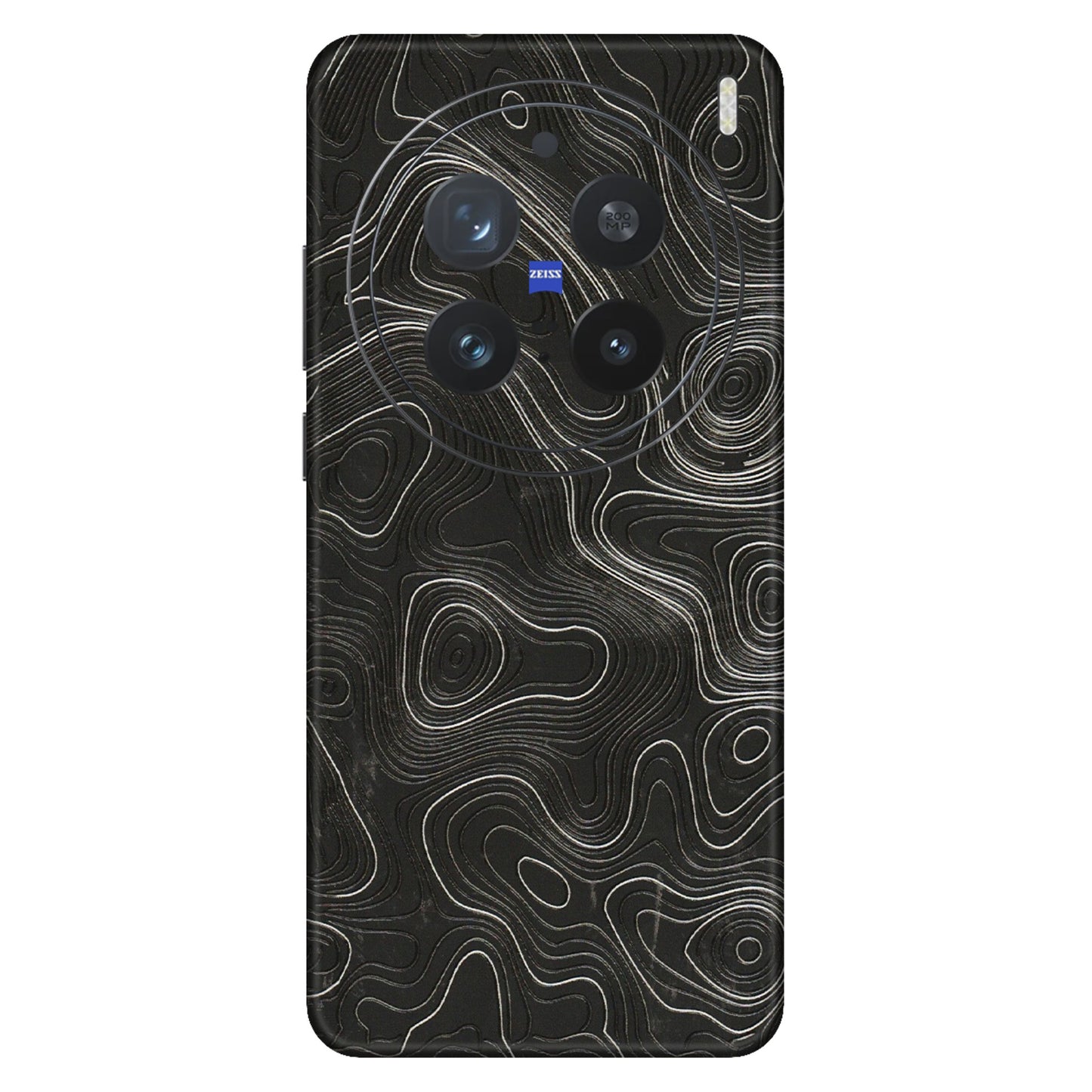 VIVO Z/V/X/T/U/S Series Phone Skins (All Models) - Abstract White Line Map - 3D Embossed Finish (L-269) Vivo X200 Pro (5G)
