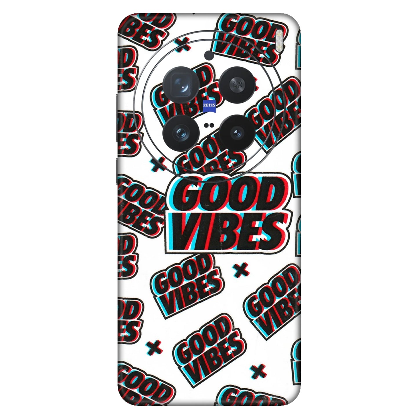 VIVO Z/V/X/T/U/S Series Phone Skins (All Models) - Good Vibes - 3D Embossed Finish (L-282) Vivo X200 Pro (5G)