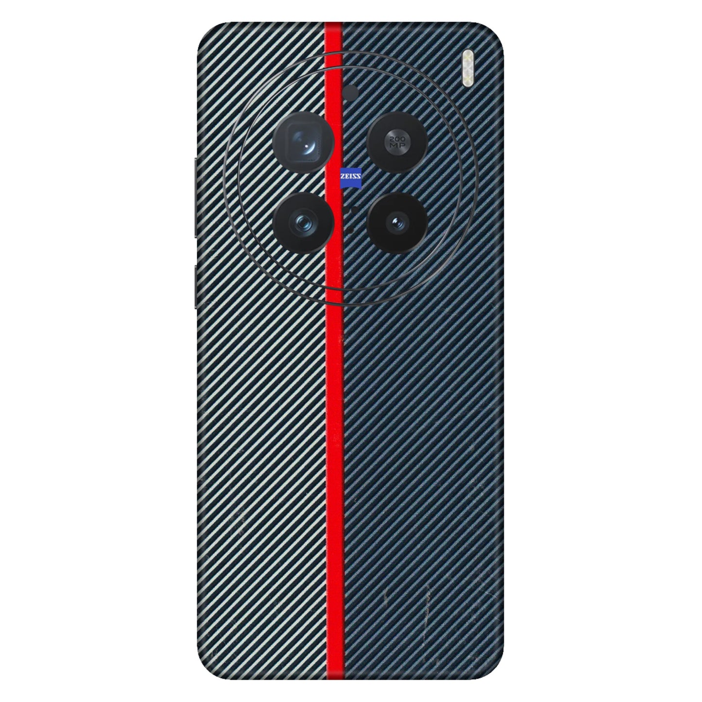 VIVO Z/V/X/T/U/S Series Phone Skins (All Models) - Blue Sober Lines - 3D Embossed Finish (L-305) Vivo X200 Pro (5G)
