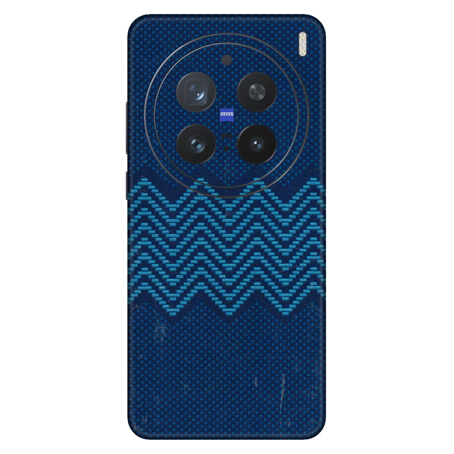VIVO Z/V/X/T/U/S Series Phone Skins (All Models) - Blue Sober Waves - 3D Embossed Finish (L-306) Vivo X200 Pro (5G)