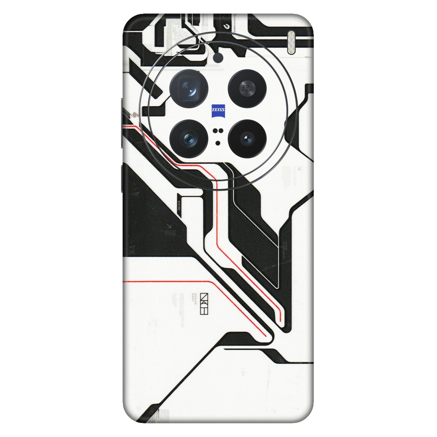 VIVO Z/V/X/T/U/S Series Phone Skins (All Models) - White Techy Logo - 3D Embossed Finish (L-312) Vivo X200 Pro (5G)