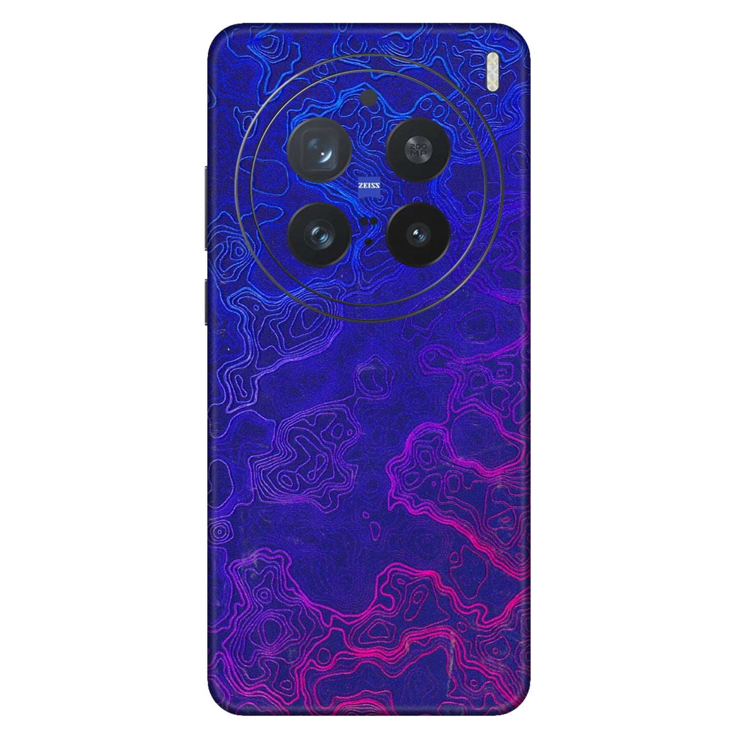 VIVO Z/V/X/T/U/S Series Phone Skins (All Models) - Purple Ripples Swirl - 3D Embossed Finish (L-314) Vivo X200 Pro (5G)