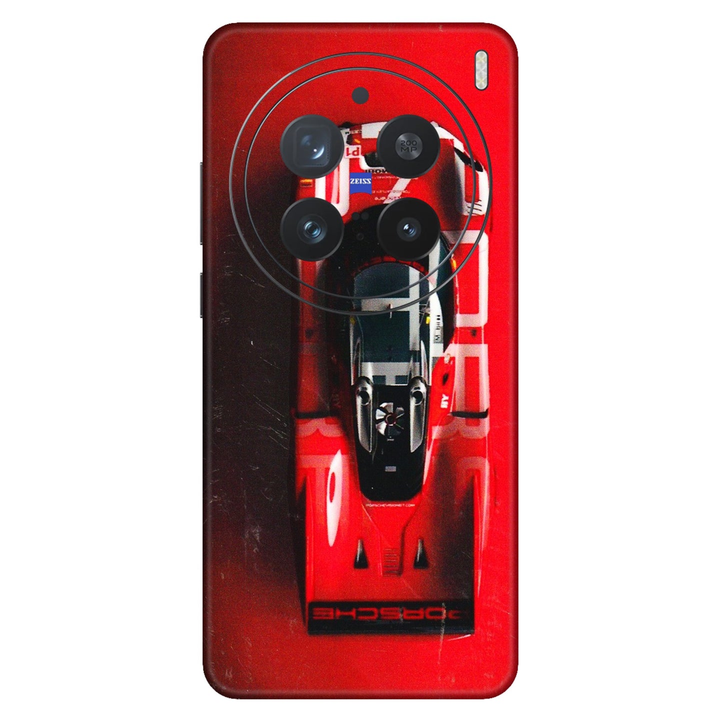 VIVO Z/V/X/T/U/S Series Phone Skins (All Models) - Red Porsche Car Logo - 3D Embossed Finish (L-315) Vivo X200 Pro (5G)