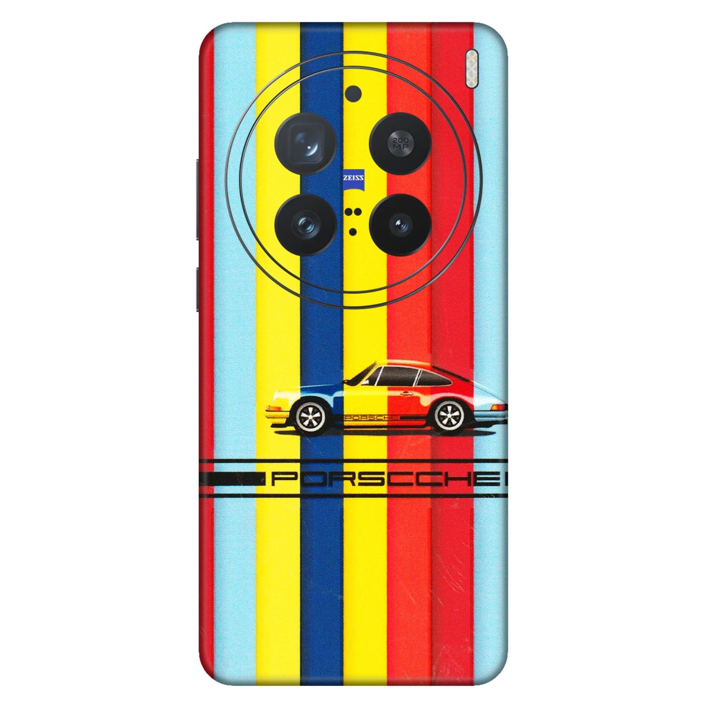 VIVO Z/V/X/T/U/S Series Phone Skins (All Models) - Multicolour Porche - 3D Embossed Finish (L-39) Vivo X200 Pro (5G)