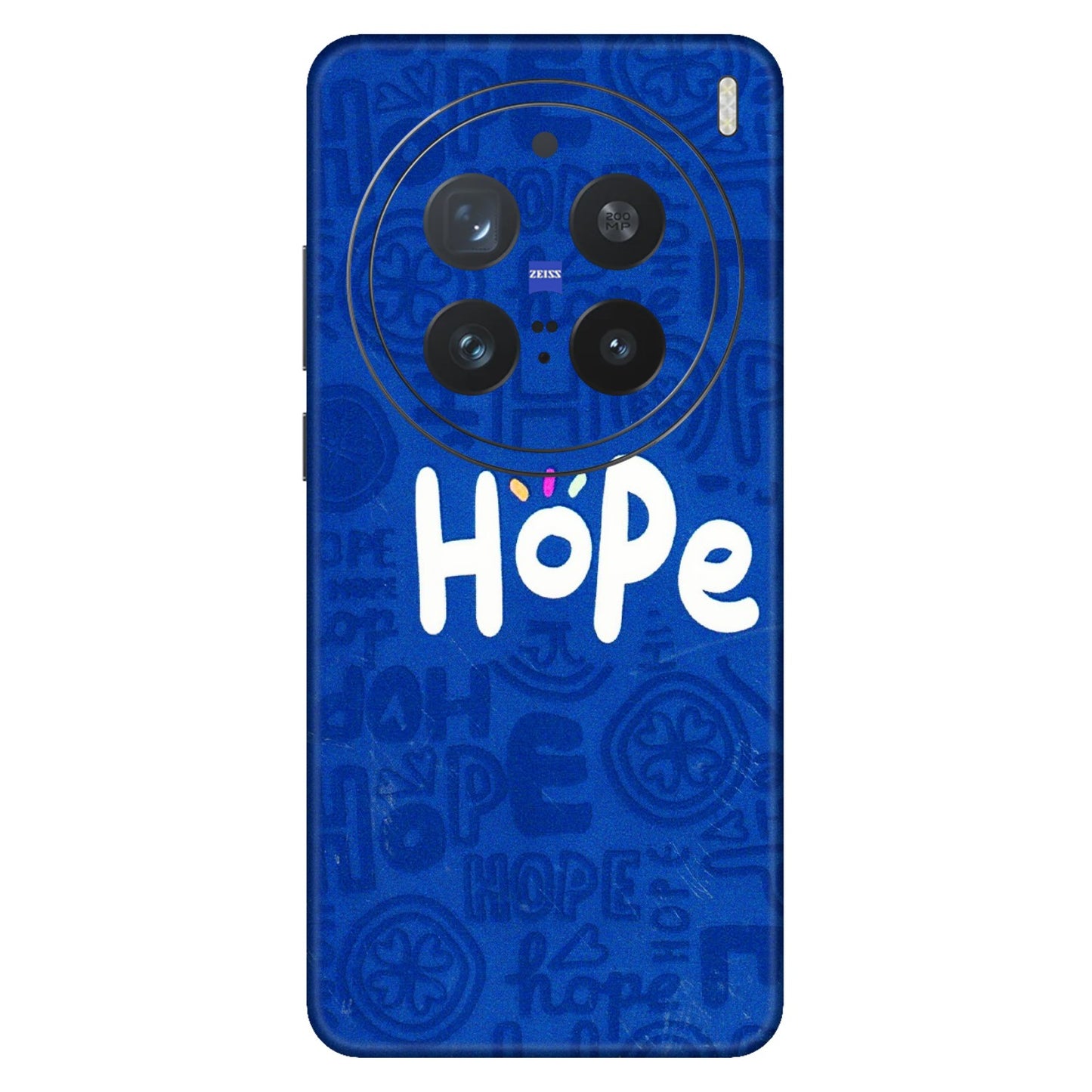 VIVO Z/V/X/T/U/S Series Phone Skins (All Models) - Hope Doodles Blue - 3D Embossed Finish (L-43) Vivo X200 Pro (5G)