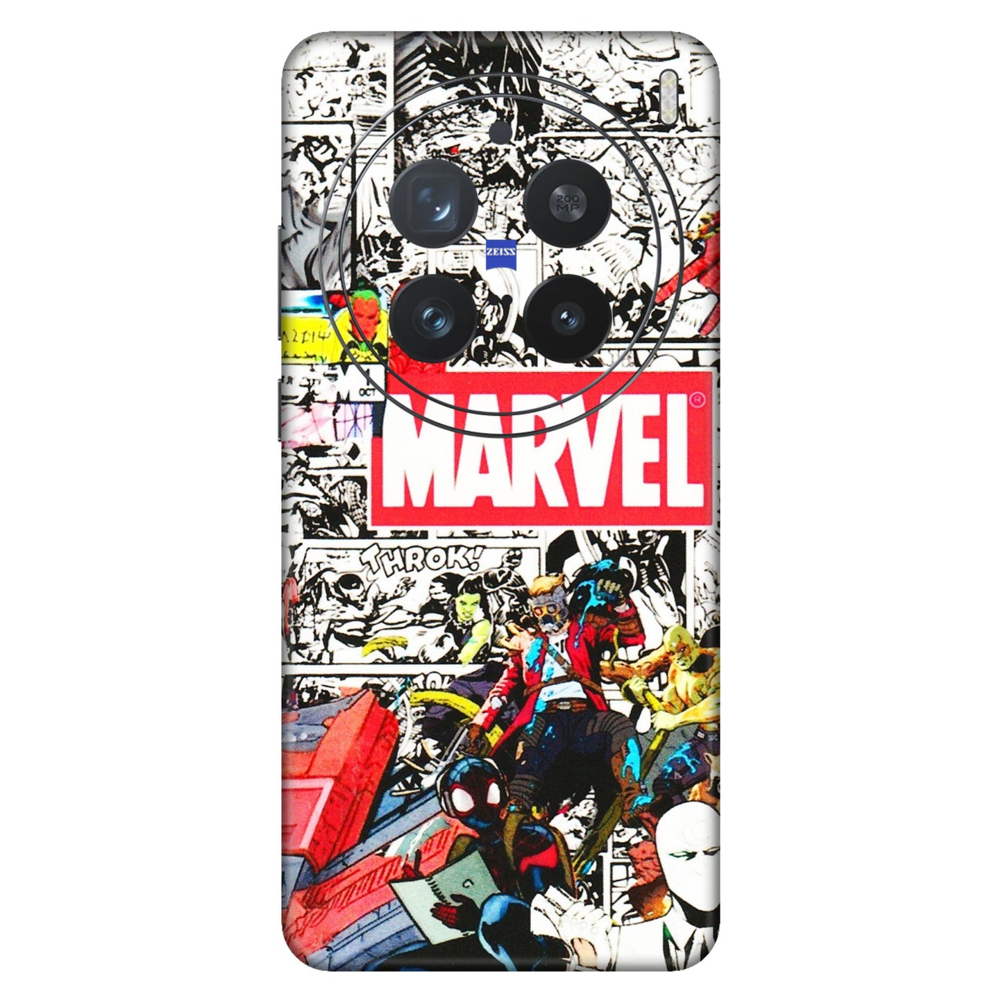 VIVO Z/V/X/T/U/S Series Phone Skins (All Models) - Marvel Colorful Comic - 3D Embossed Finish (L-64) Vivo X200 Pro (5G)