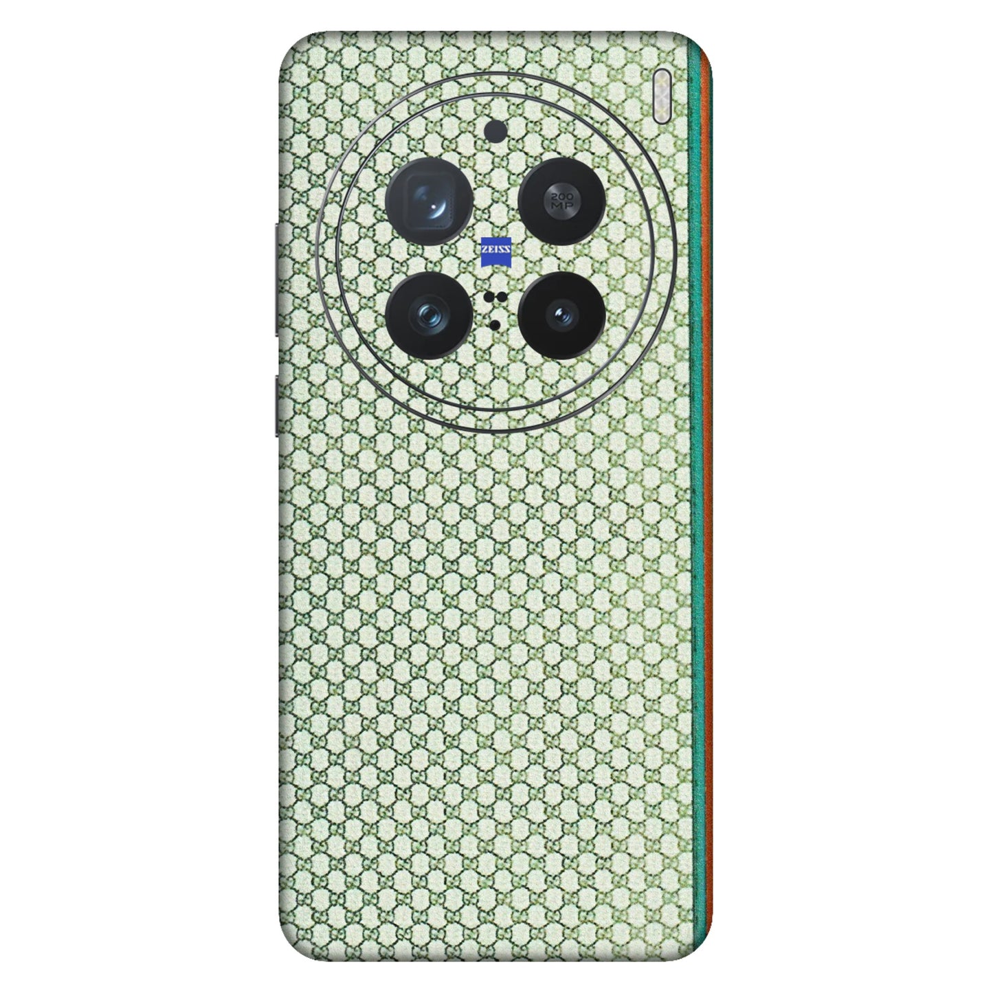 VIVO Z/V/X/T/U/S Series Phone Skins (All Models) - Gucci Fabric Pattern - 3D Embossed Finish (L-73) Vivo X200 Pro (5G)