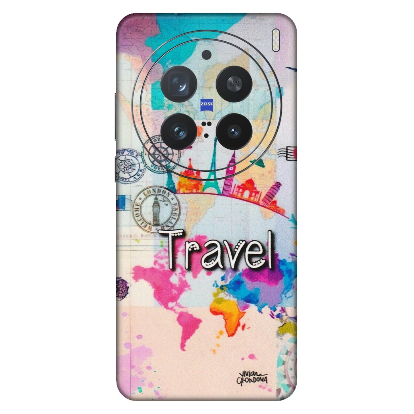 VIVO Z/V/X/T/U/S Series Phone Skins (All Models) - Travel The Wonders - Matte Finish (M-108) Vivo X200 Pro (5G)
