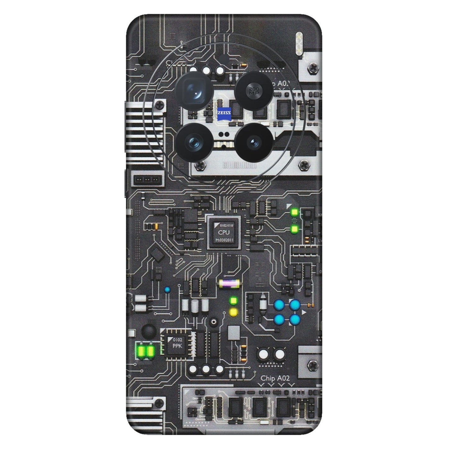 VIVO Z/V/X/T/U/S Series Phone Skins (All Models) - Motherboard Internals - Matte Finish (M-135) Vivo X200 Pro (5G)