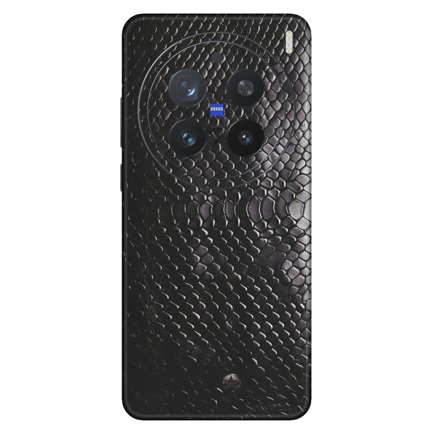 VIVO Z/V/X/T/U/S Series Phone Skins (All Models) - Black Snack Leather - Matte Finish (M-147) Vivo X200 Pro (5G)