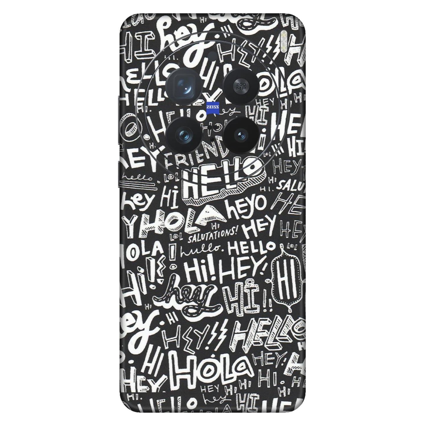 VIVO Z/V/X/T/U/S Series Phone Skins (All Models) - Hi Hello Doodles - Matte Finish (M-25) Vivo X200 Pro (5G)