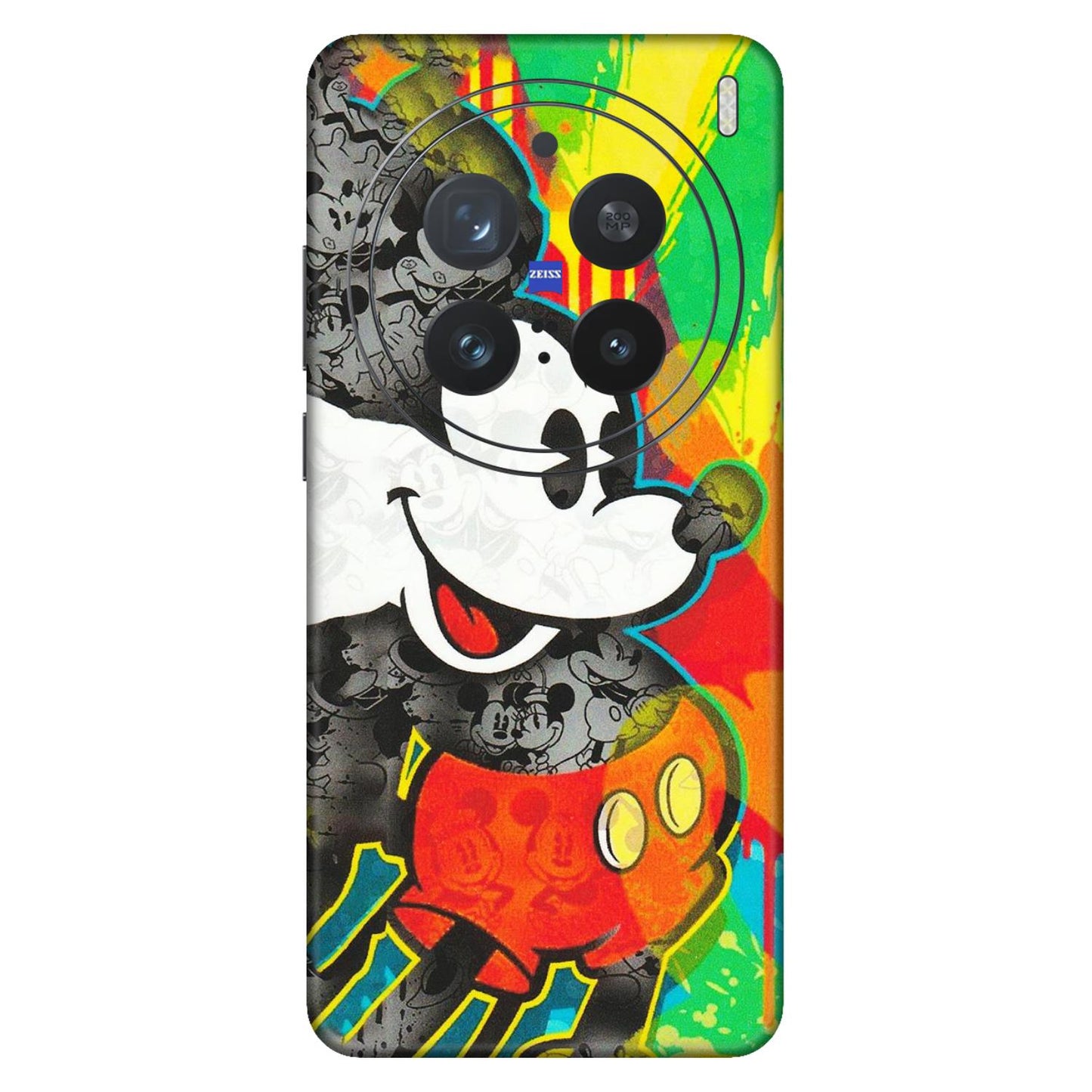 VIVO Z/V/X/T/U/S Series Phone Skins (All Models) - Multiple Mickey With Colourful Texture - Matte Finish (M-84) Vivo X200 Pro (5G)