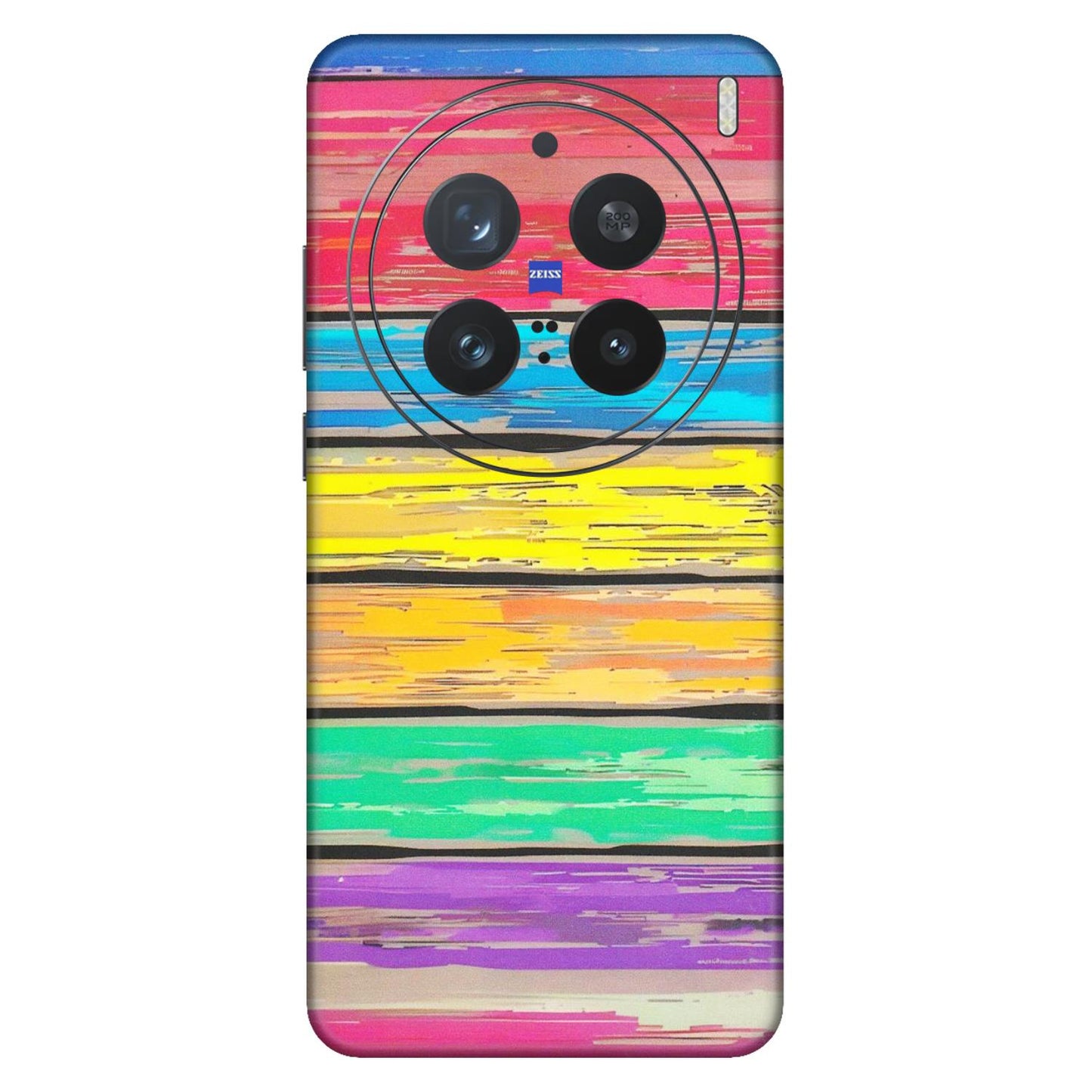VIVO Z/V/X/T/U/S Series Phone Skins (All Models) - Multi Colour Wooden Wall - Matte Finish (M-96) Vivo X200 Pro (5G)