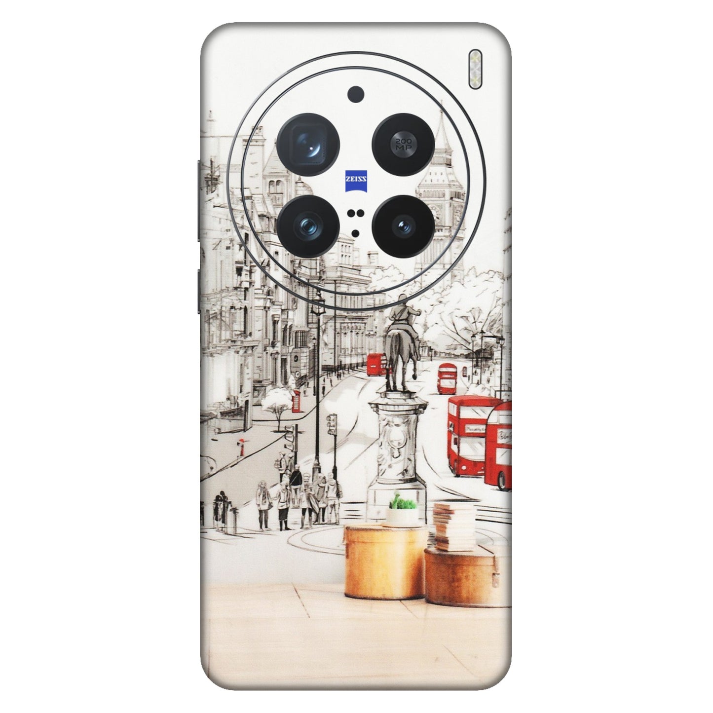 VIVO Z/V/X/T/U/S Series Phone Skins (All Models) - London Street - Transparent Finish (T-02) Vivo X200 Pro (5G)