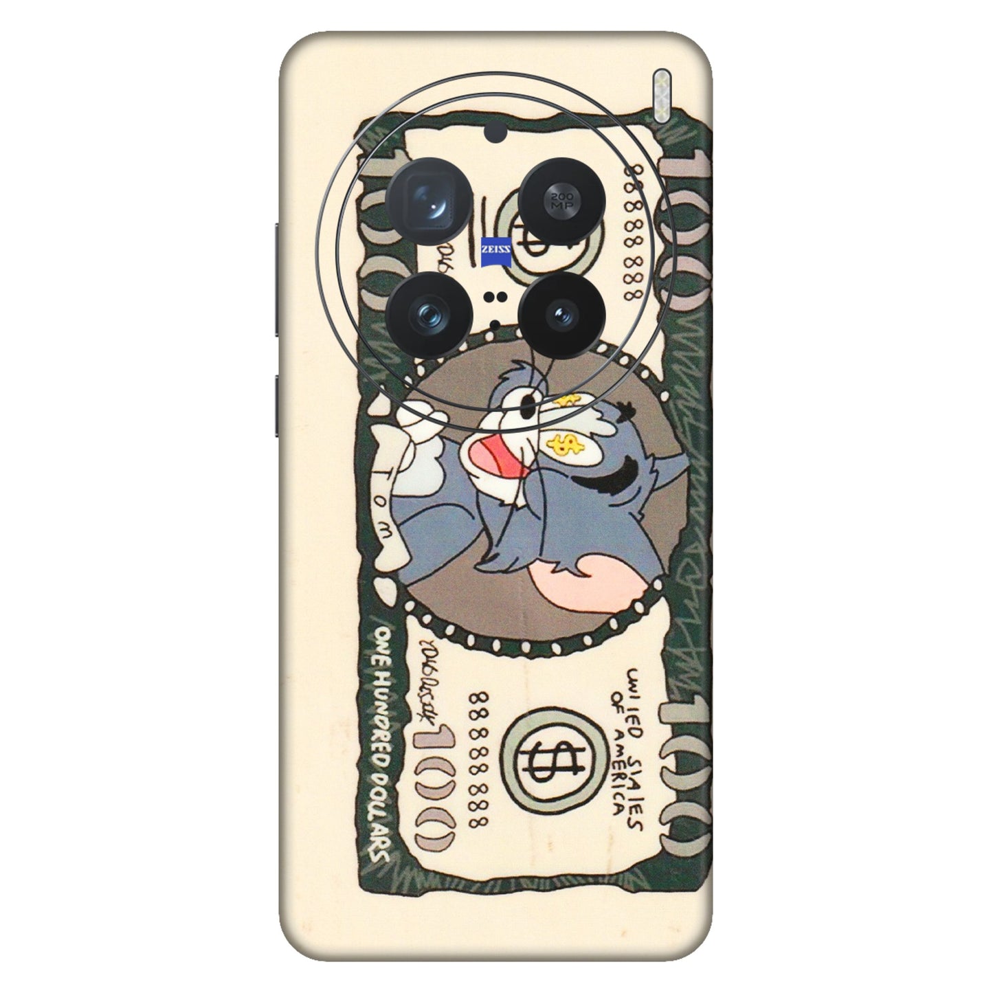 VIVO Z/V/X/T/U/S Series Phone Skins (All Models) - One Hundred Dollar Tom - Transparent Finish (T-16) Vivo X200 Pro (5G)