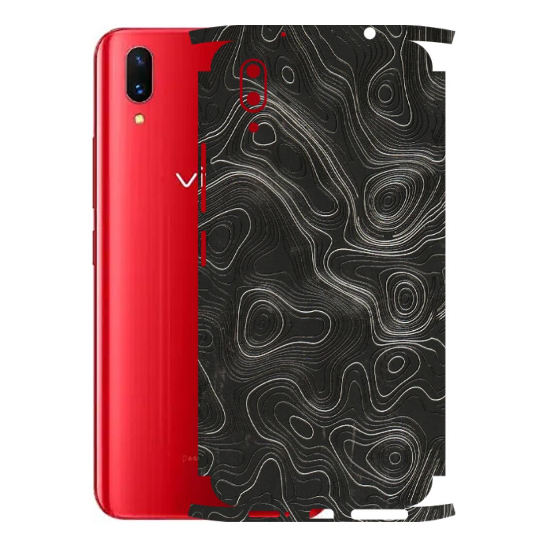 VIVO Z/V/X/T/U/S Series Phone Skins (All Models) - Abstract White Line Map - 3D Embossed Finish (L-269) Vivo X21