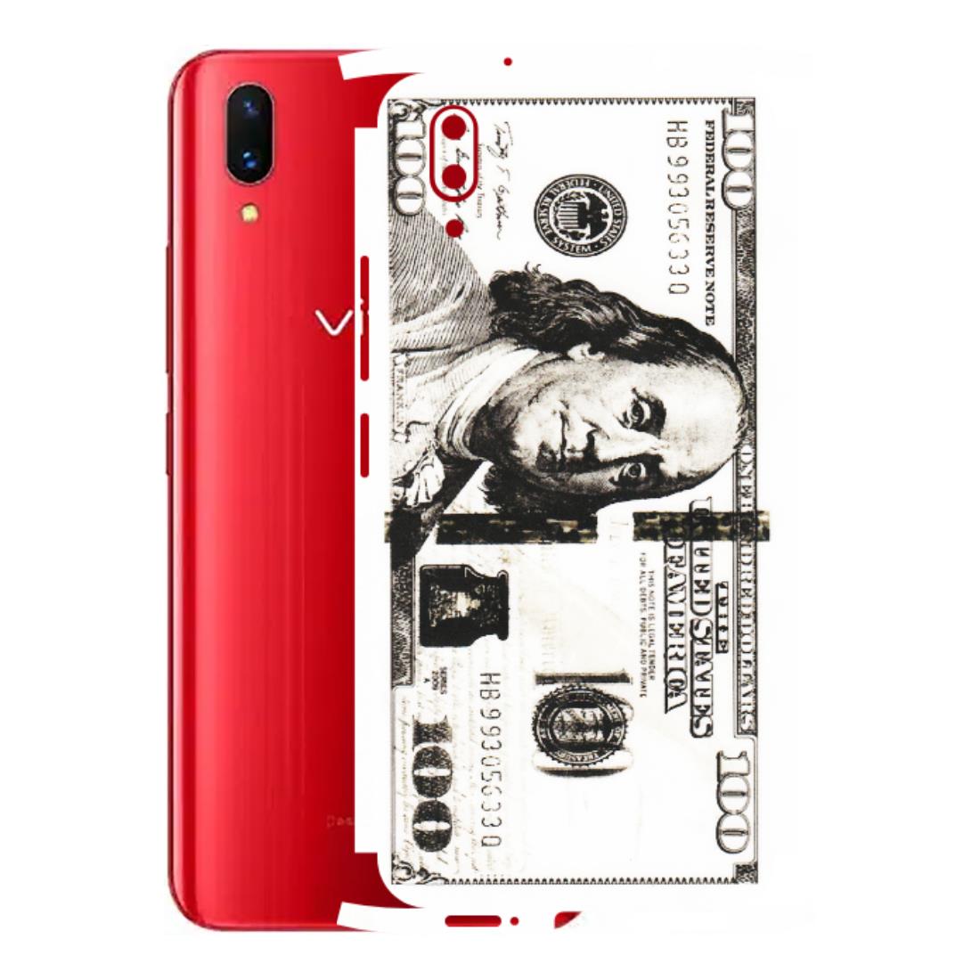 VIVO Z/V/X/T/U/S Series Phone Skins (All Models) - 100 Dollar Currency - Transparent Finish (T-01) Vivo X21