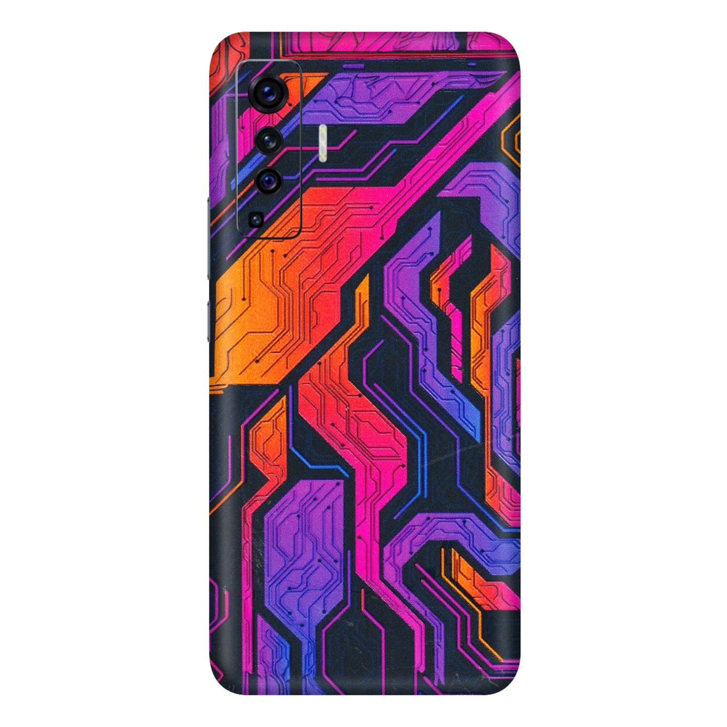 VIVO Z/V/X/T/U/S Series Phone Skins (All Models) - Tech Circuits Futuristic - 3D Embossed Finish (L-07) Vivo X50