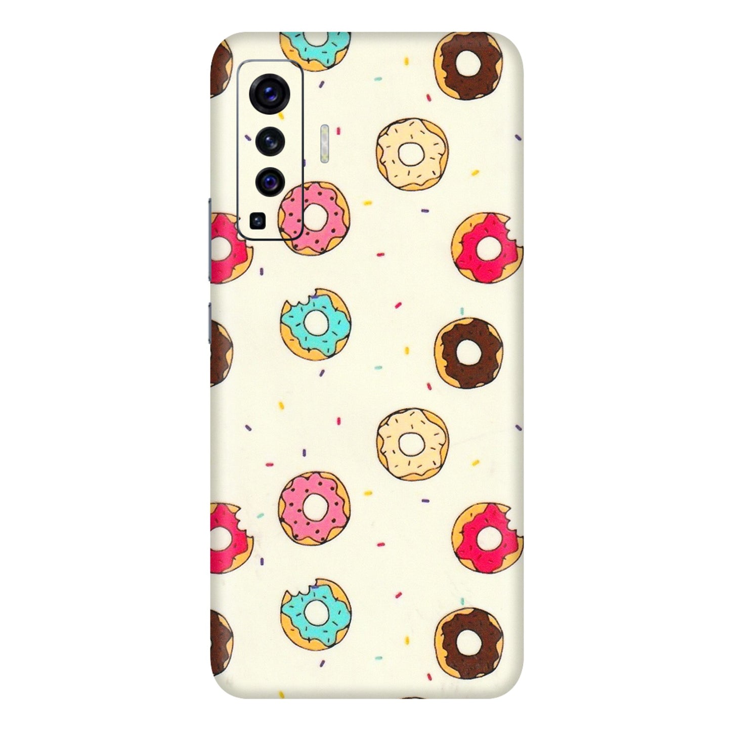 VIVO Z/V/X/T/U/S Series Phone Skins (All Models) - Mini Donuts Doodle Art - 3D Embossed Finish (L-122) Vivo X50