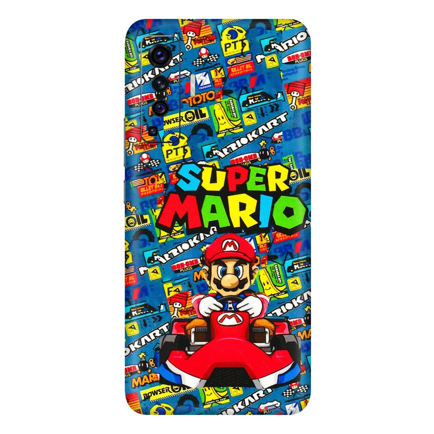 VIVO Z/V/X/T/U/S Series Phone Skins (All Models) - Super Mario Kart - 3D Embossed Finish (L-140) Vivo X50