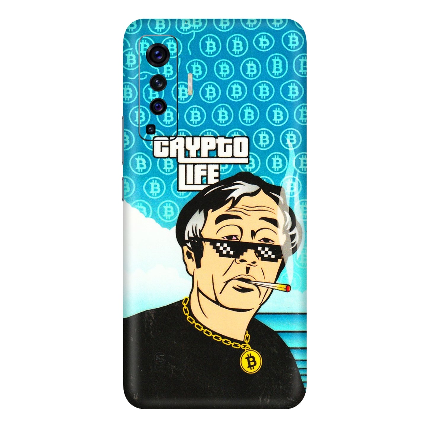VIVO Z/V/X/T/U/S Series Phone Skins (All Models) - Crypto Thug Life - 3D Embossed Finish (L-179) Vivo X50