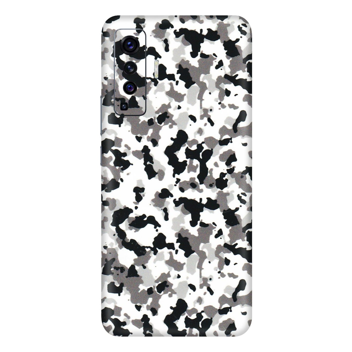 VIVO Z/V/X/T/U/S Series Phone Skins (All Models) - White Black Camouflage - 3D Embossed Finish (L-18) Vivo X50