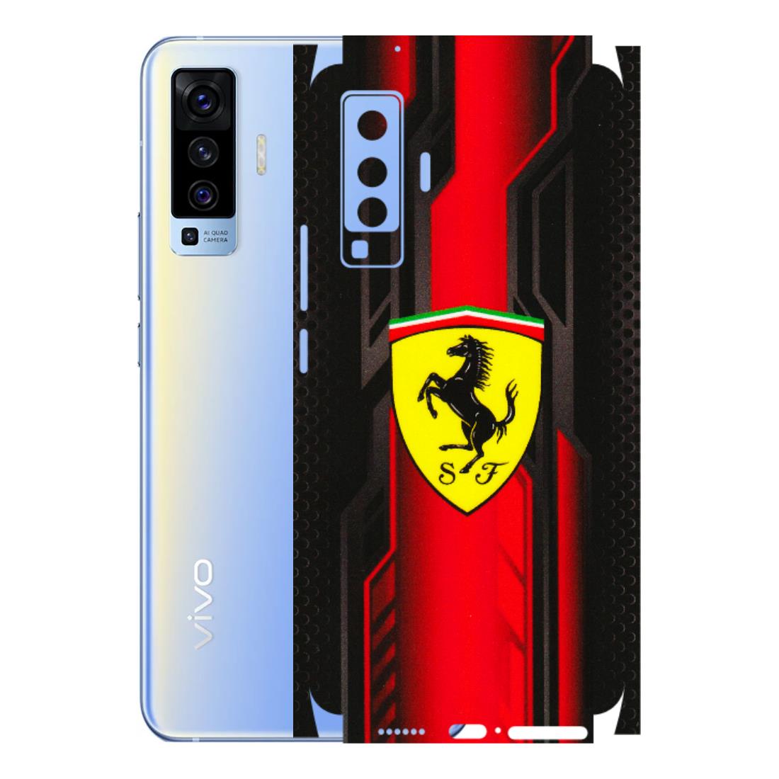 VIVO Z/V/X/T/U/S Series Phone Skins (All Models) - Black Ferrari Logo - 3D Embossed Finish (L-253) Vivo X50