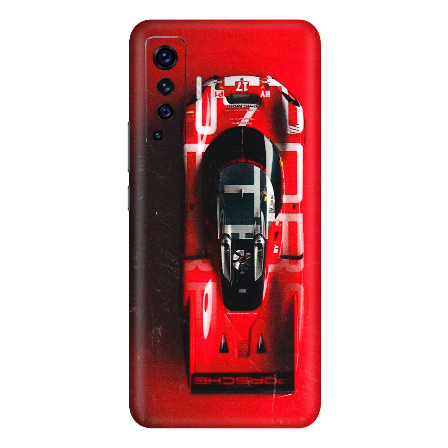 VIVO Z/V/X/T/U/S Series Phone Skins (All Models) - Red Porsche Car Logo - 3D Embossed Finish (L-315) Vivo X50