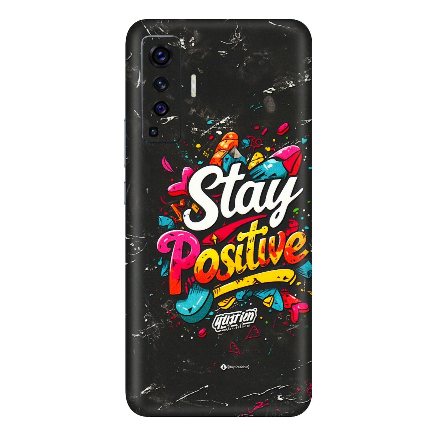 VIVO Z/V/X/T/U/S Series Phone Skins (All Models) - Stay Positive Black - 3D Embossed Finish (L-31) Vivo X50