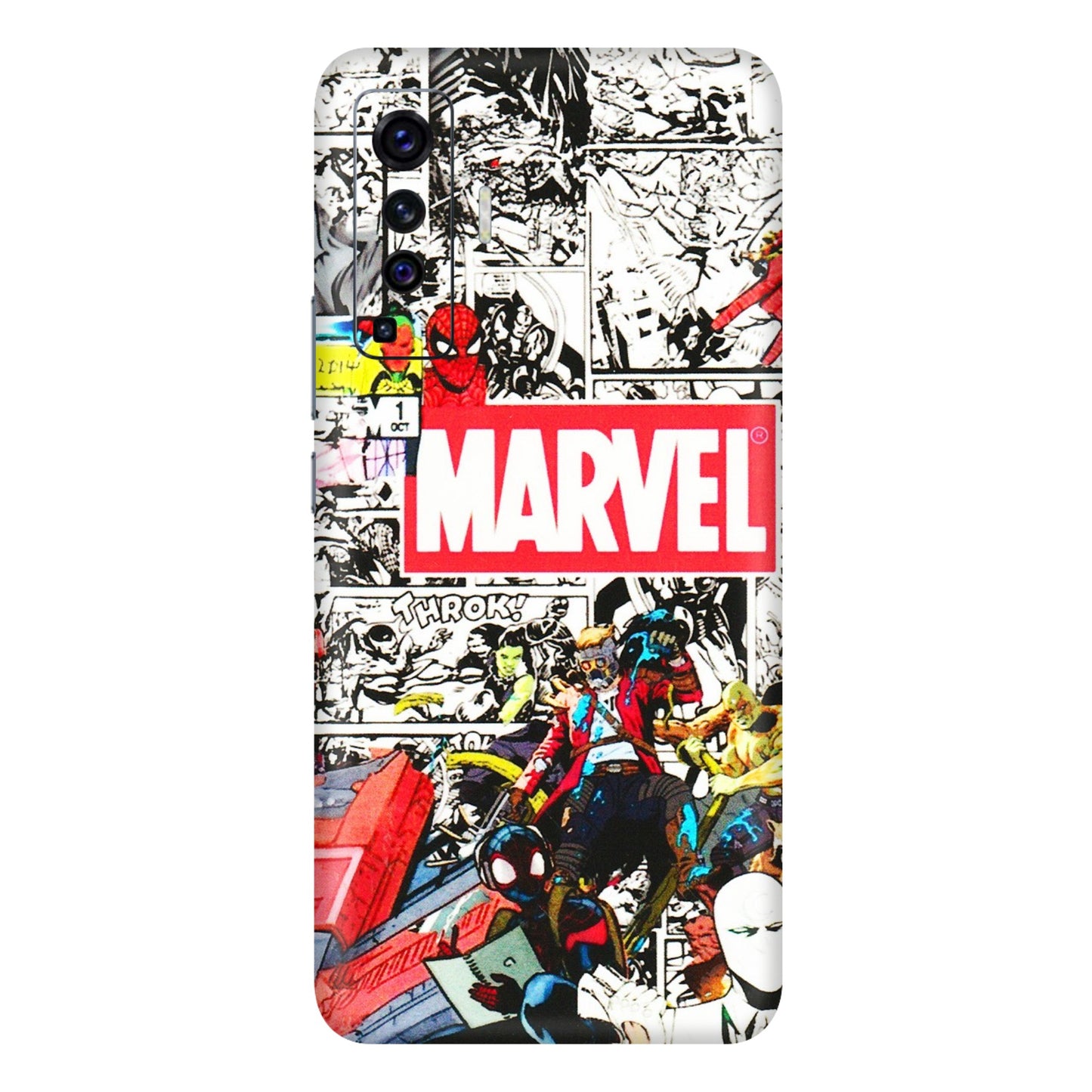 VIVO Z/V/X/T/U/S Series Phone Skins (All Models) - Marvel Colorful Comic - 3D Embossed Finish (L-64) Vivo X50