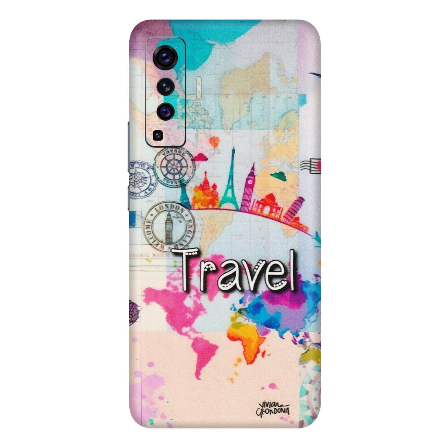 VIVO Z/V/X/T/U/S Series Phone Skins (All Models) - Travel The Wonders - Matte Finish (M-108) Vivo X50