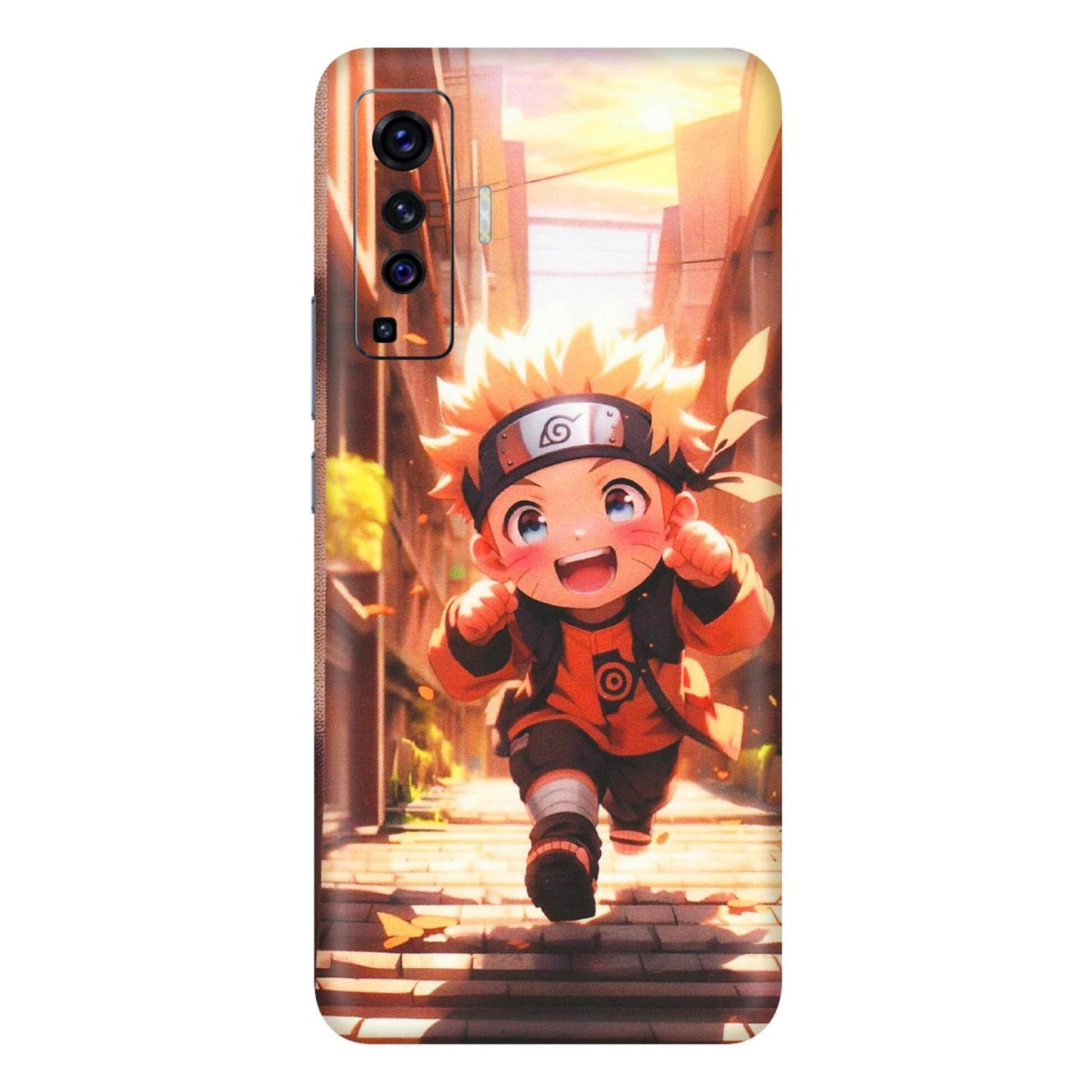VIVO Z/V/X/T/U/S Series Phone Skins (All Models) - Naruto Cute Toon Running - Matte Finish (M-04) Vivo X50