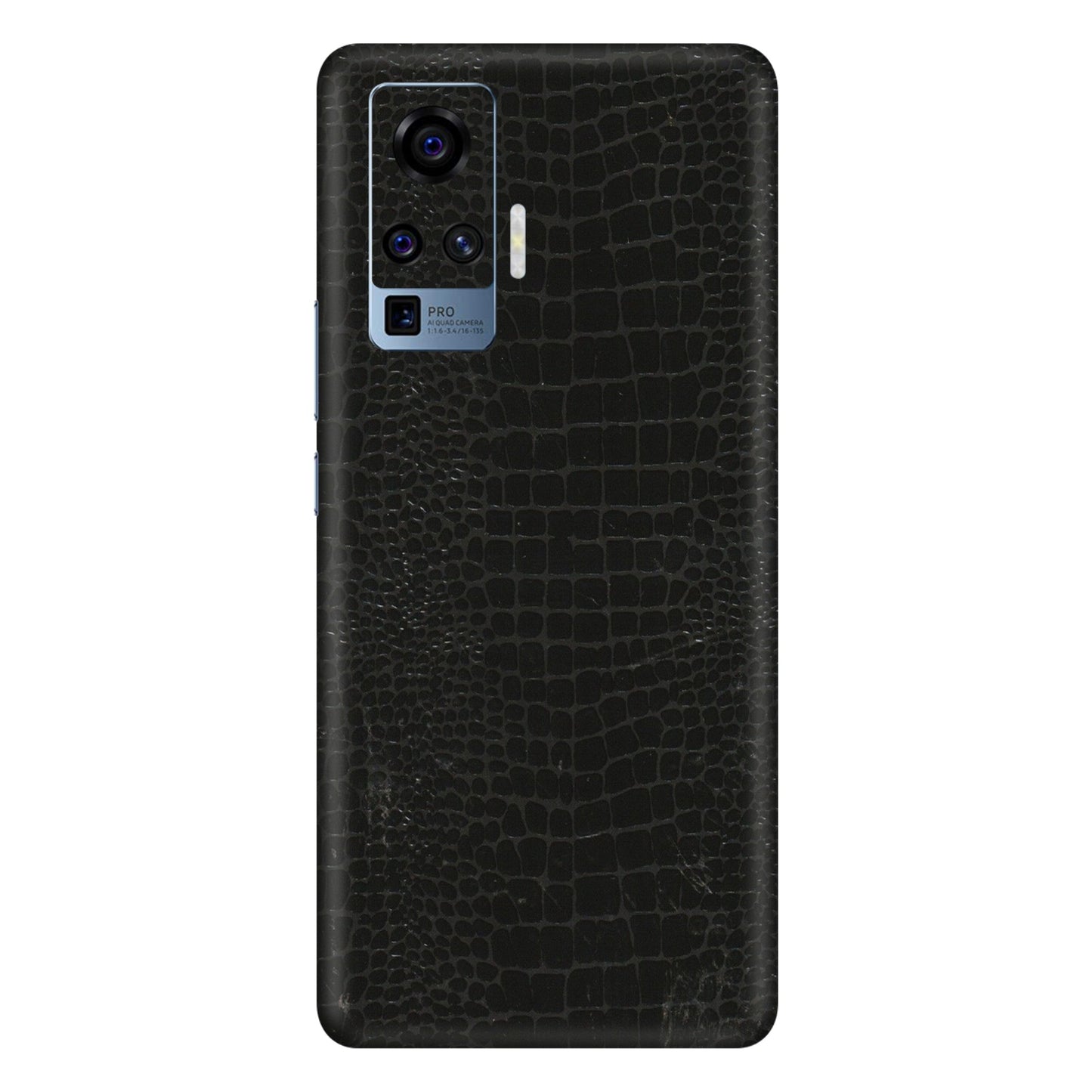 VIVO Z/V/X/T/U/S Series Phone Skins (All Models) - Snake Leather Black - 3D Embossed Finish (L-107) Vivo X50 Pro