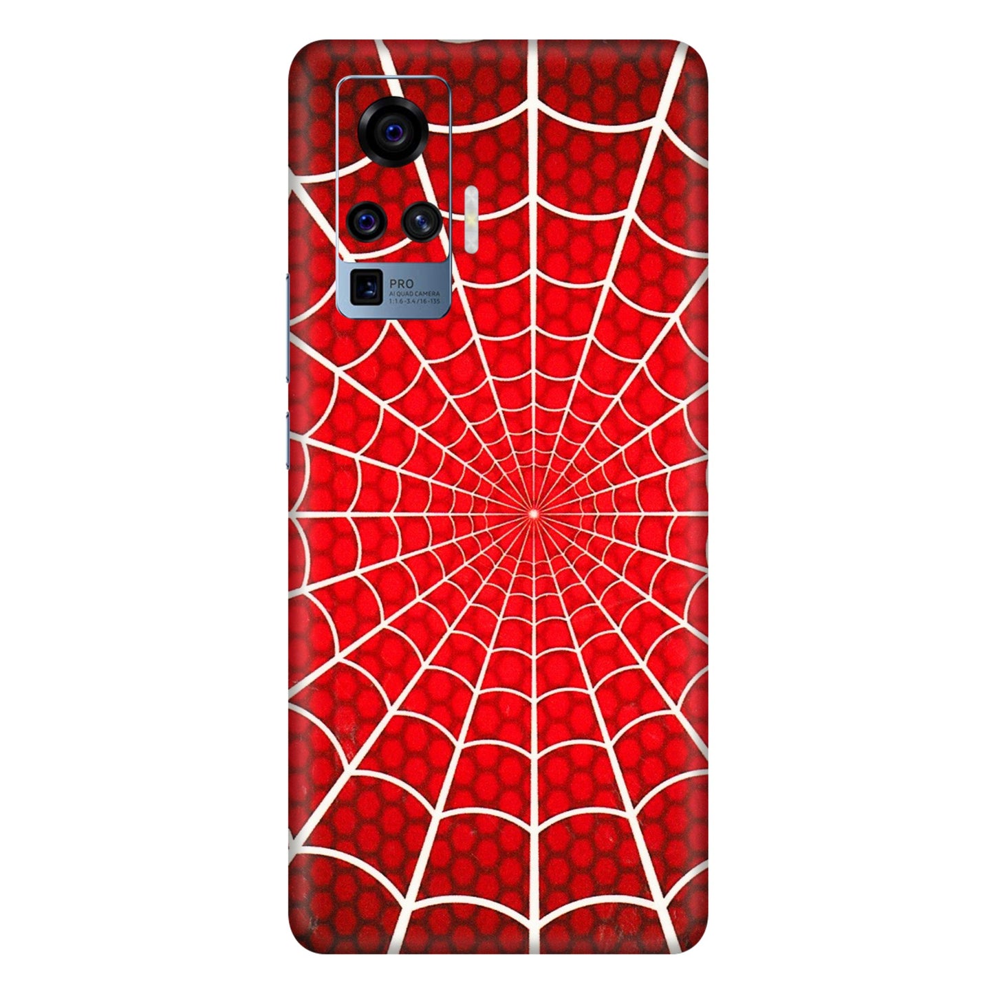 VIVO Z/V/X/T/U/S Series Phone Skins (All Models) - Classic Spidey Web - 3D Embossed Finish (L-115) Vivo X50 Pro