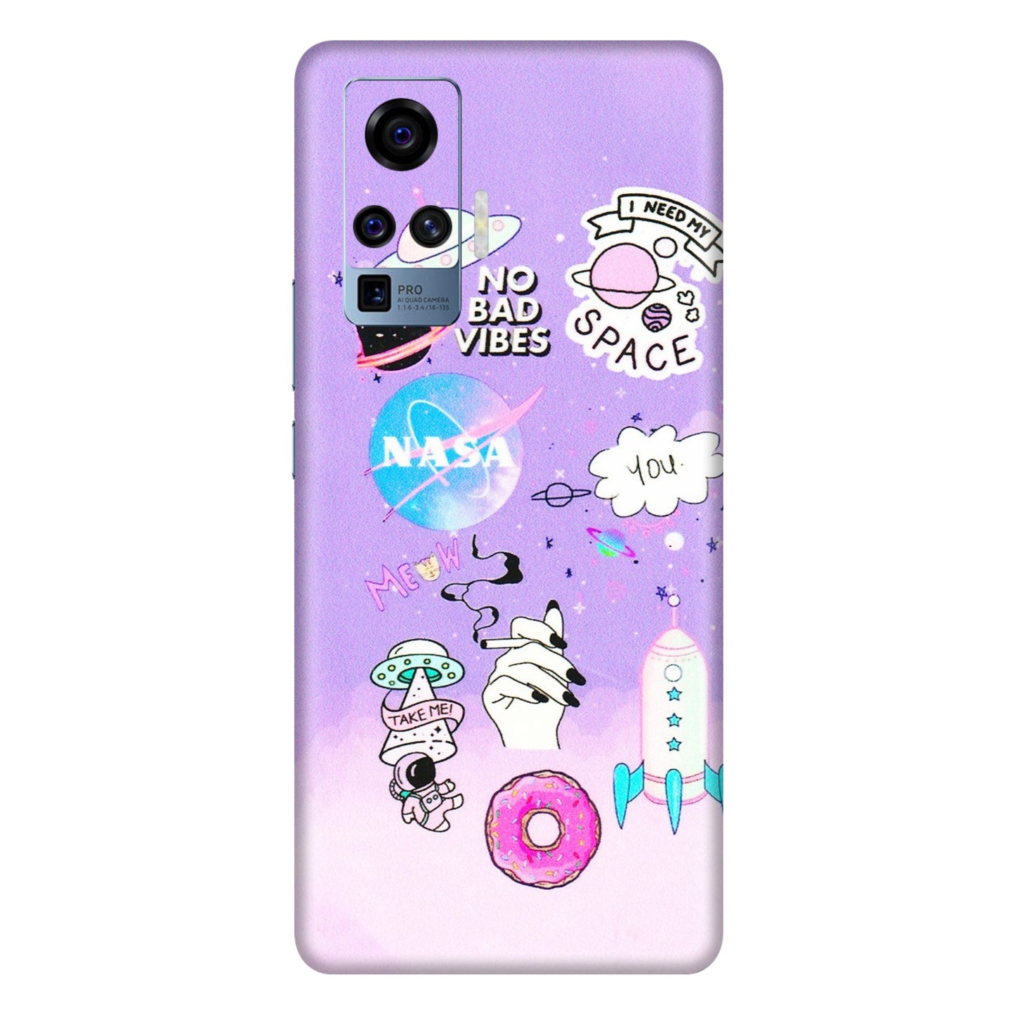 VIVO Z/V/X/T/U/S Series Phone Skins (All Models) - I Need My Nasa Skin - 3D Embossed Finish (L-149) Vivo X50 Pro