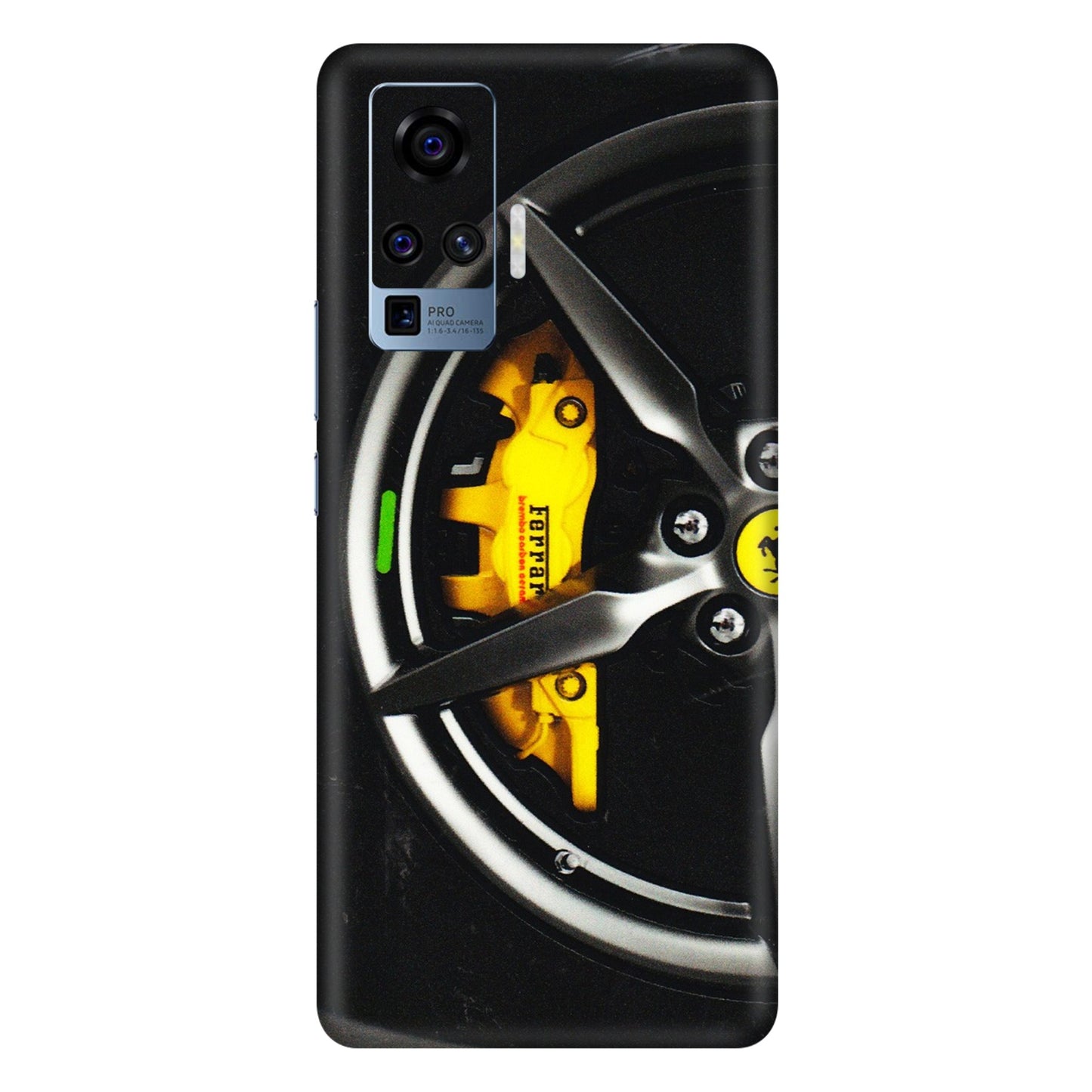 VIVO Z/V/X/T/U/S Series Phone Skins (All Models) - Ferrari Wheel Alloy - 3D Embossed Finish (L-173) Vivo X50 Pro