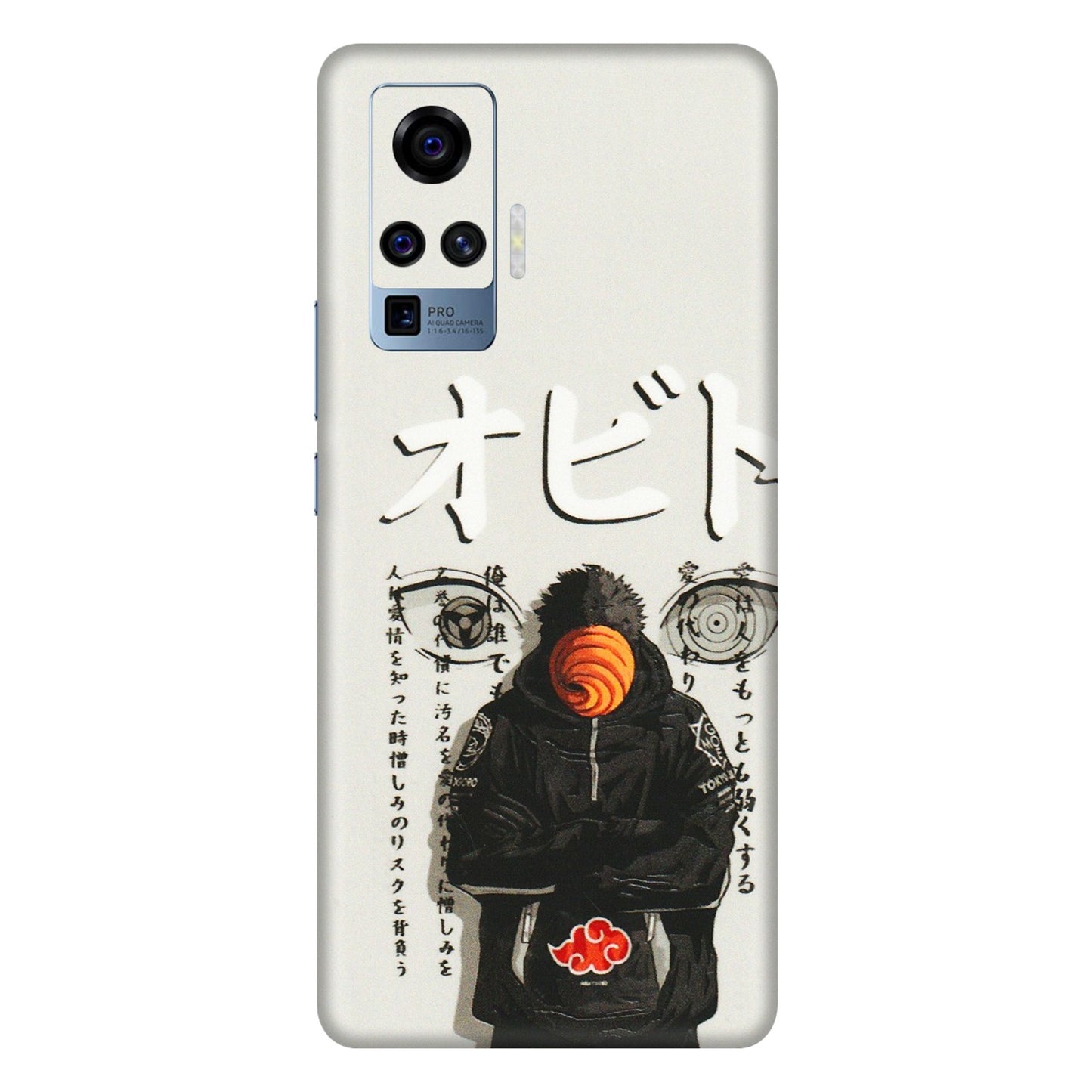 VIVO Z/V/X/T/U/S Series Phone Skins (All Models) - Obito Anime Eye - 3D Embossed Finish (L-19) Vivo X50 Pro