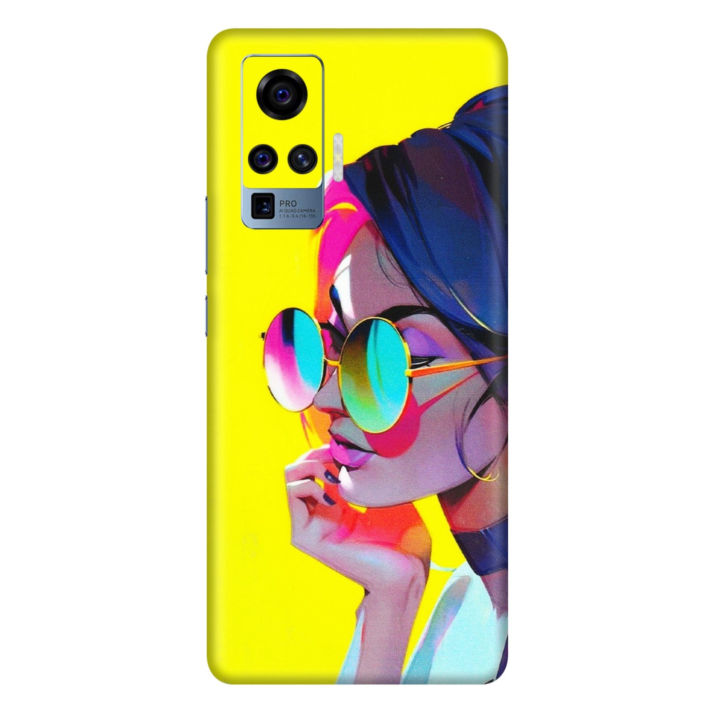 VIVO Z/V/X/T/U/S Series Phone Skins (All Models) - Bold Stylish Girl - 3D Embossed Finish (L-222) Vivo X50 Pro