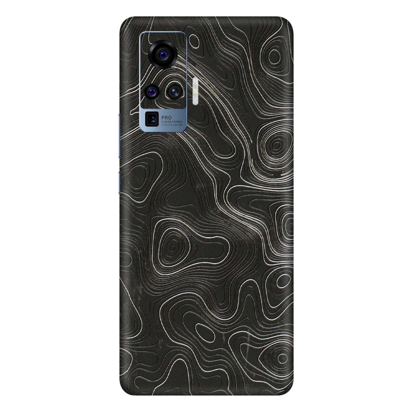 VIVO Z/V/X/T/U/S Series Phone Skins (All Models) - Abstract White Line Map - 3D Embossed Finish (L-269) Vivo X50 Pro