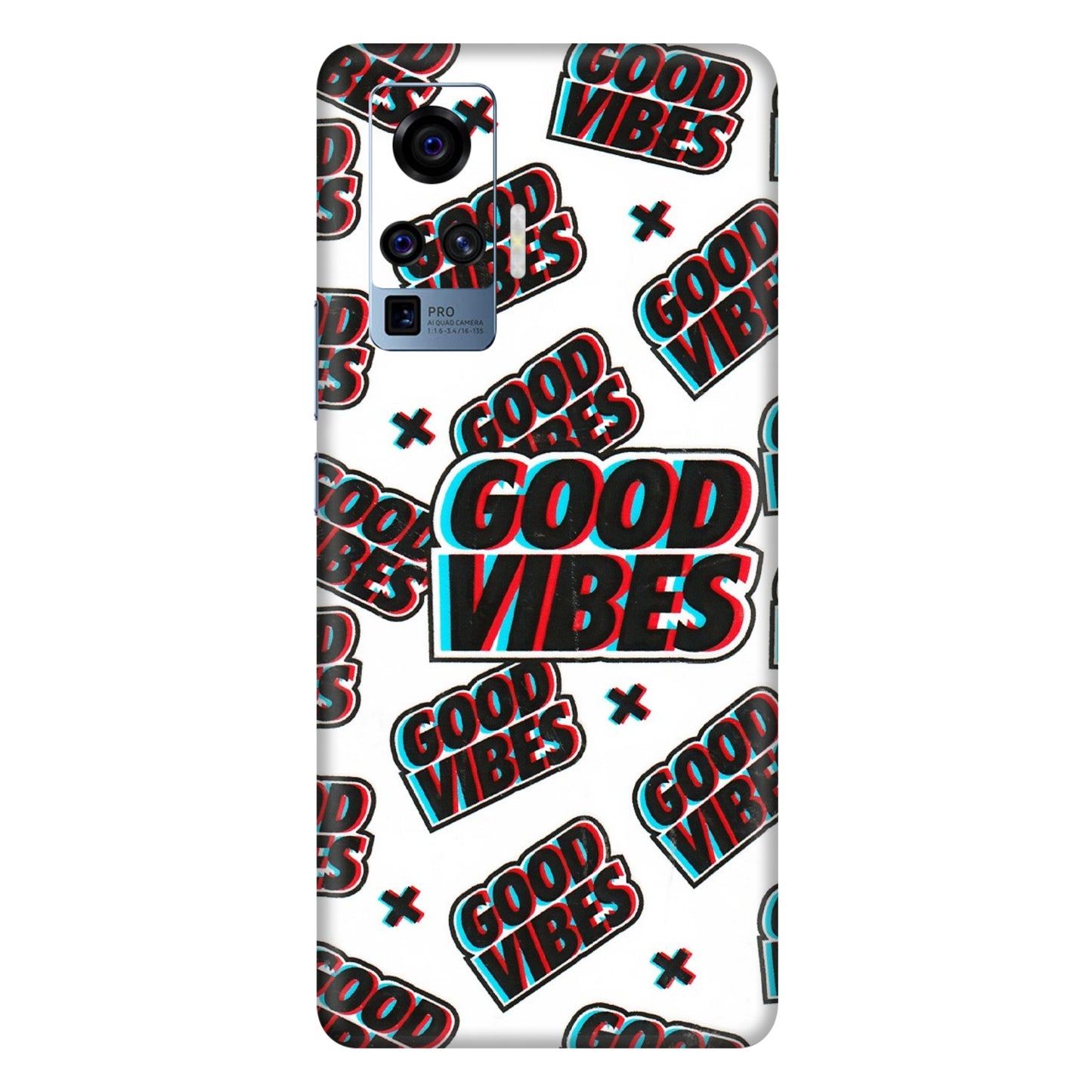 VIVO Z/V/X/T/U/S Series Phone Skins (All Models) - Good Vibes - 3D Embossed Finish (L-282) Vivo X50 Pro