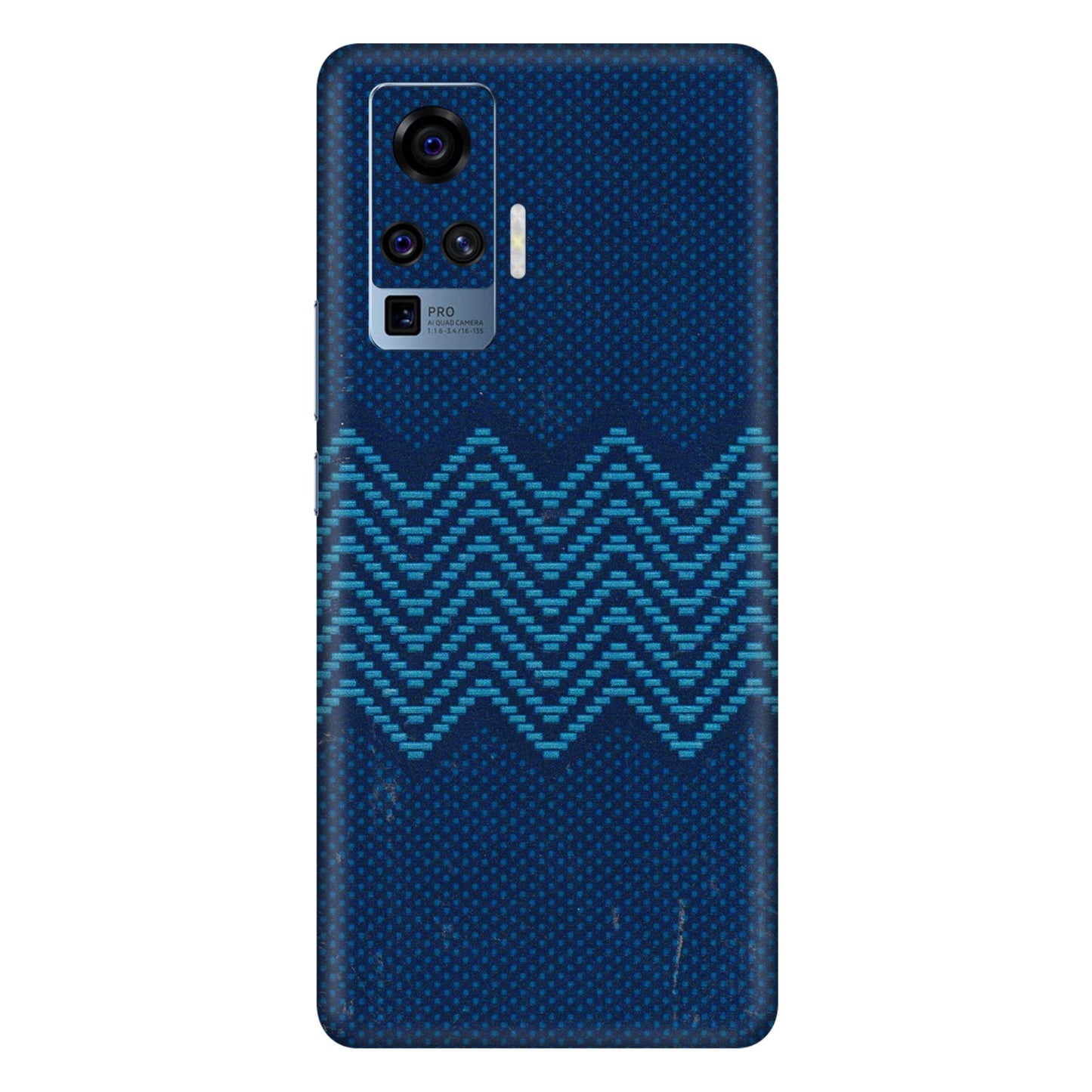VIVO Z/V/X/T/U/S Series Phone Skins (All Models) - Blue Sober Waves - 3D Embossed Finish (L-306) Vivo X50 Pro