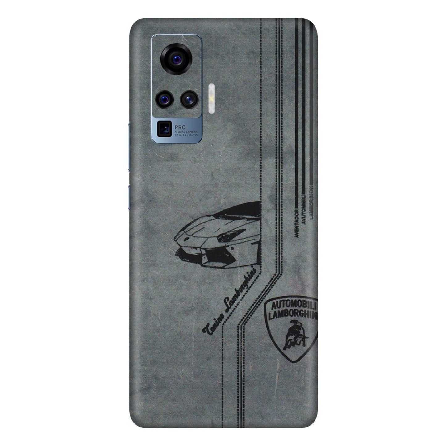 VIVO Z/V/X/T/U/S Series Phone Skins (All Models) - New Lamborgini Aventador - 3D Embossed Finish (L-321) Vivo X50 Pro