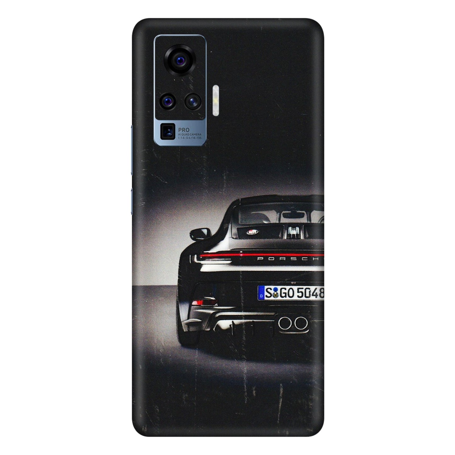 VIVO Z/V/X/T/U/S Series Phone Skins (All Models) - New Black Porsche GT3 - 3D Embossed Finish (L-327) Vivo X50 Pro