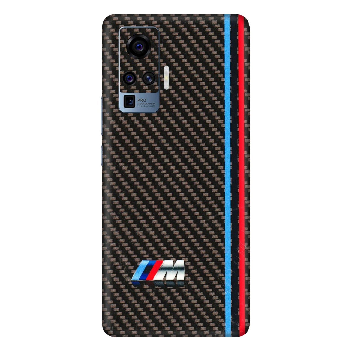 VIVO Z/V/X/T/U/S Series Phone Skins (All Models) - BM Carbon Fiber Feels - 3D Embossed Finish (L-38) Vivo X50 Pro