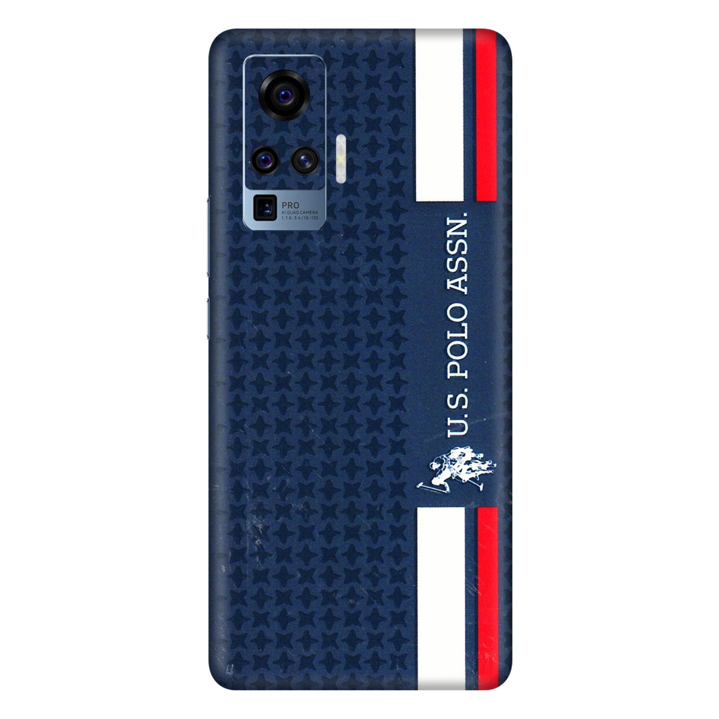 VIVO Z/V/X/T/U/S Series Phone Skins (All Models) - US POLO Designer Brand - 3D Embossed Finish (L-65) Vivo X50 Pro