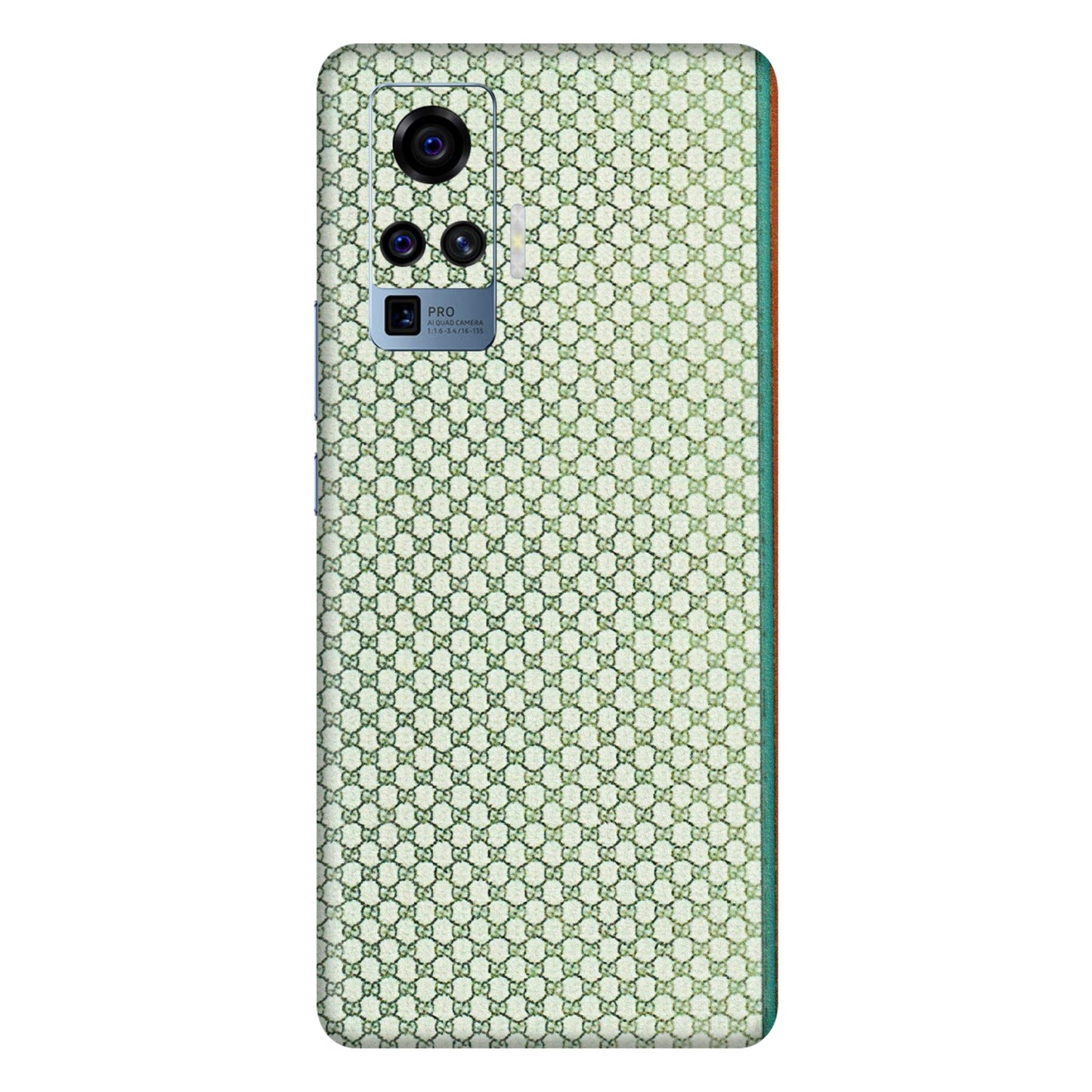 VIVO Z/V/X/T/U/S Series Phone Skins (All Models) - Gucci Fabric Pattern - 3D Embossed Finish (L-73) Vivo X50 Pro