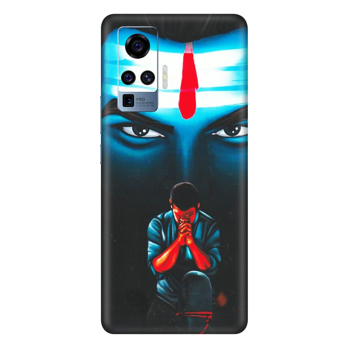 VIVO Z/V/X/T/U/S Series Phone Skins (All Models) - Mahakal Bhakt - Matte Finish (M-112) Vivo X50 Pro