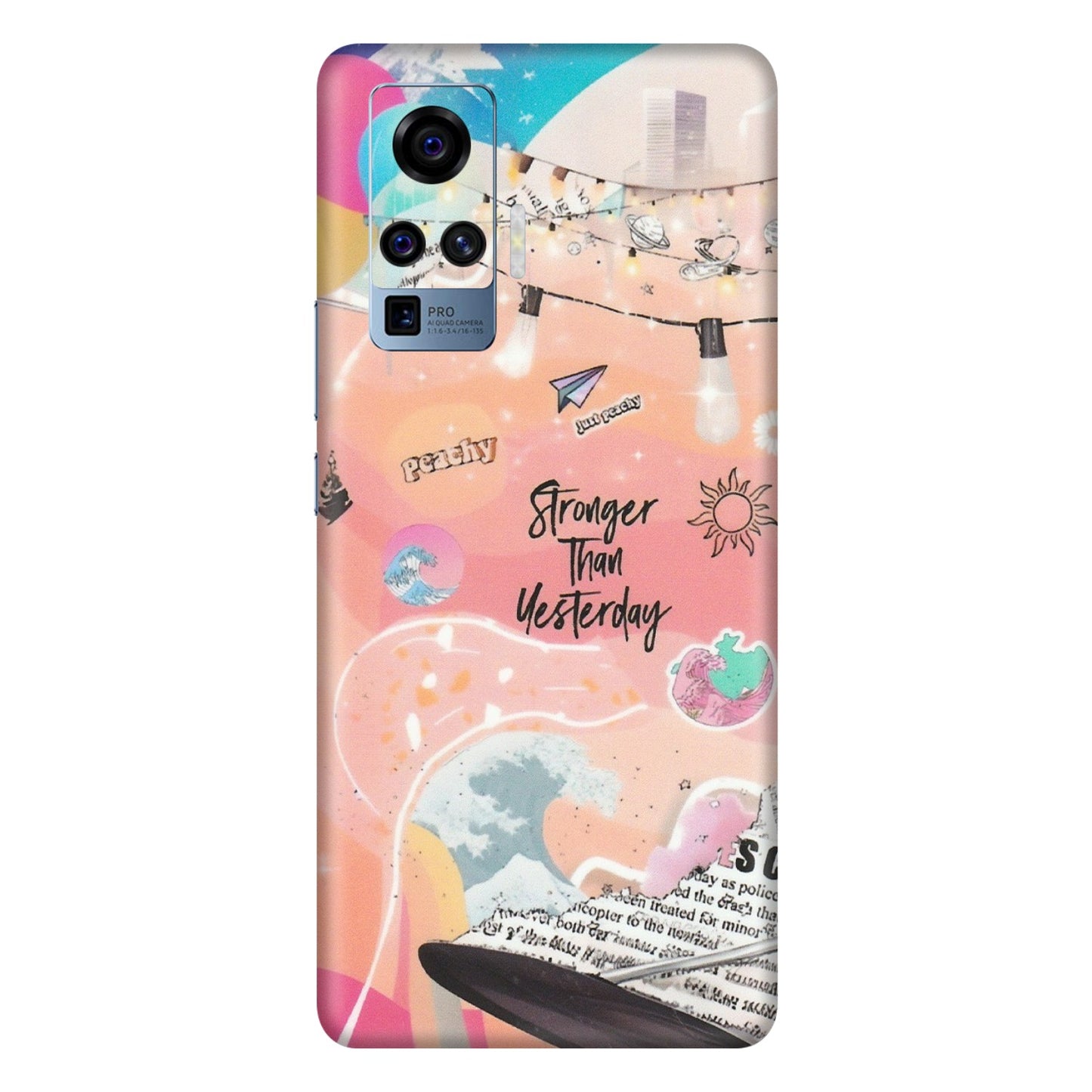 VIVO Z/V/X/T/U/S Series Phone Skins (All Models) - Stronger Then Yesterday - Matte Finish (M-128) Vivo X50 Pro
